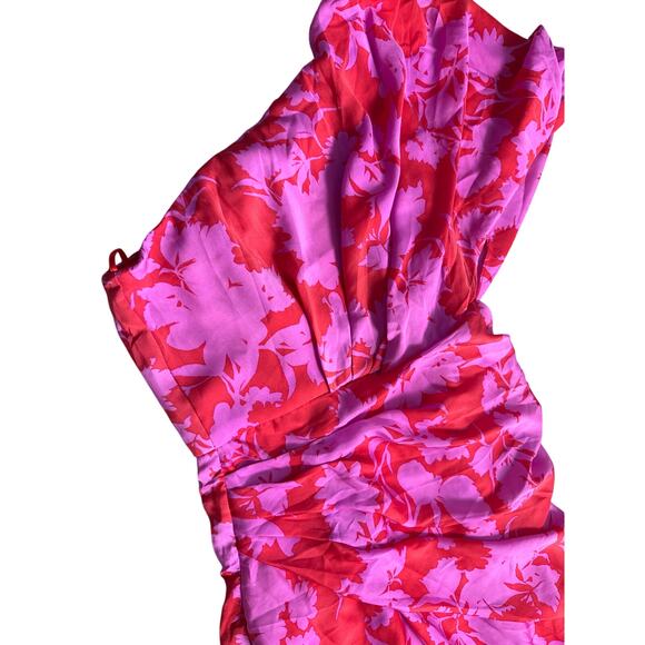 DO+BE Addicted To Love One Shoulder Midi Dress Pink & Magenta Size Small - Picture 6 of 12